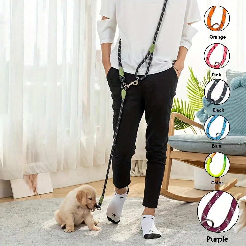 Hands-Free Reflective Bungee Dog Leash - Adjustable and Comfortable