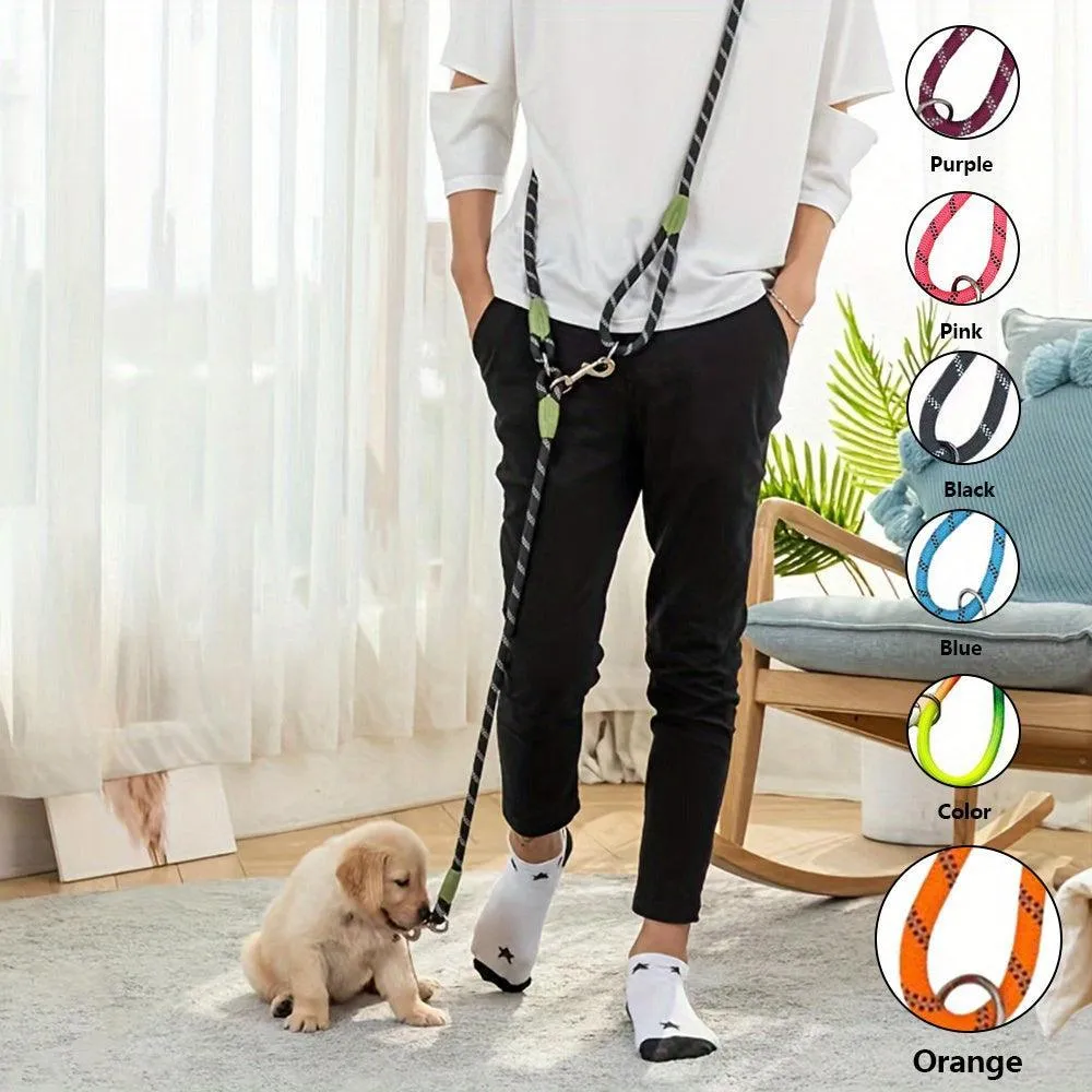 Hands-Free Reflective Bungee Dog Leash - Adjustable and Comfortable