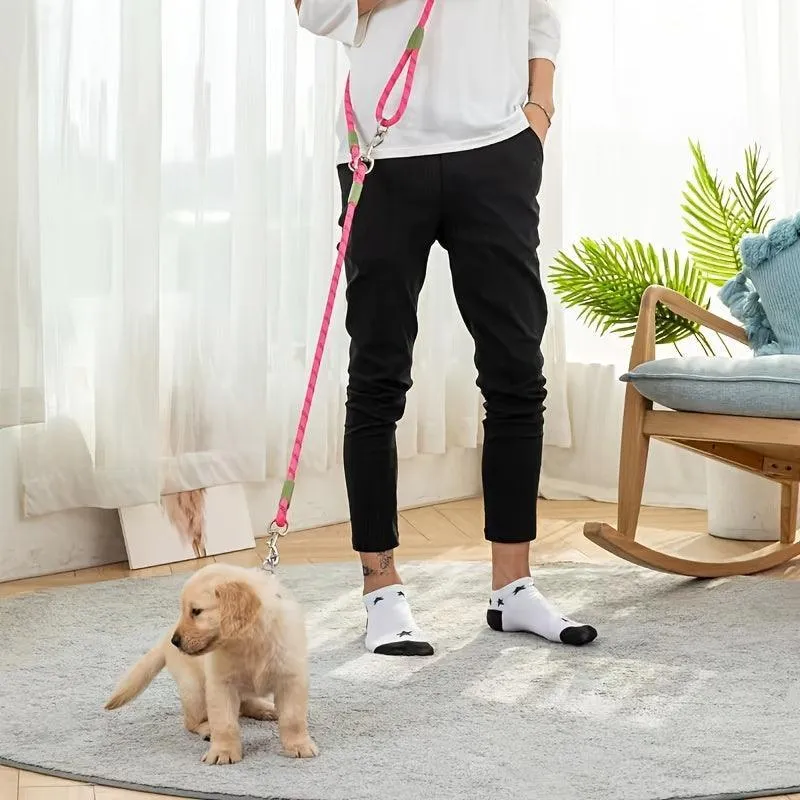 Hands-Free Reflective Bungee Dog Leash - Adjustable and Comfortable