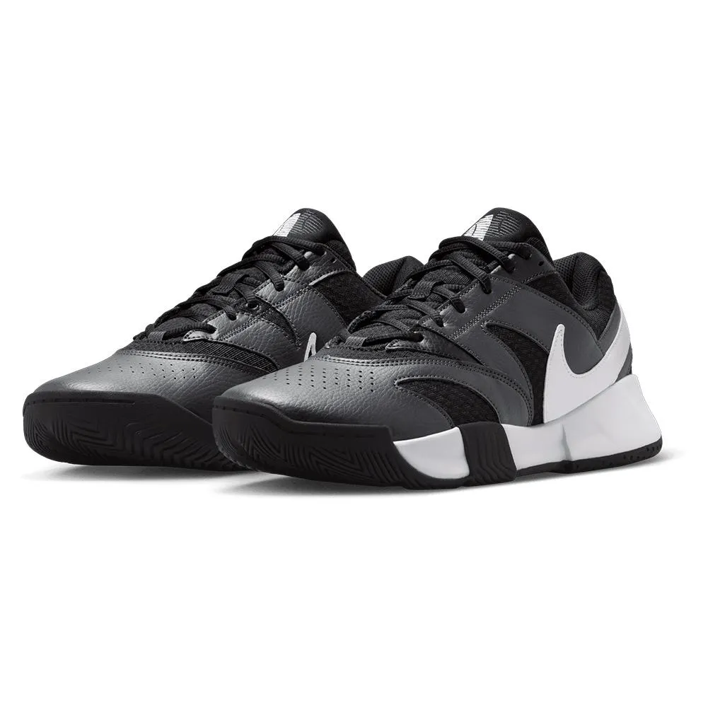 Juniors' Court Lite 4 Tennis Shoes Black and White