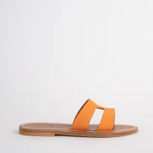 K.Jacques Menandre Sandals - Nubuck Leather in Vibrant Orange