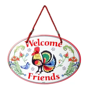 "Welcome" Rooster Decorative Door Sign