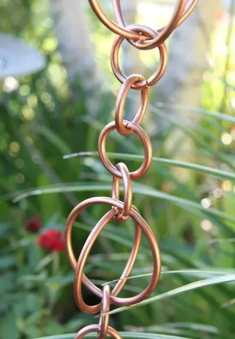 Rain Chain Circles- Plated Copper