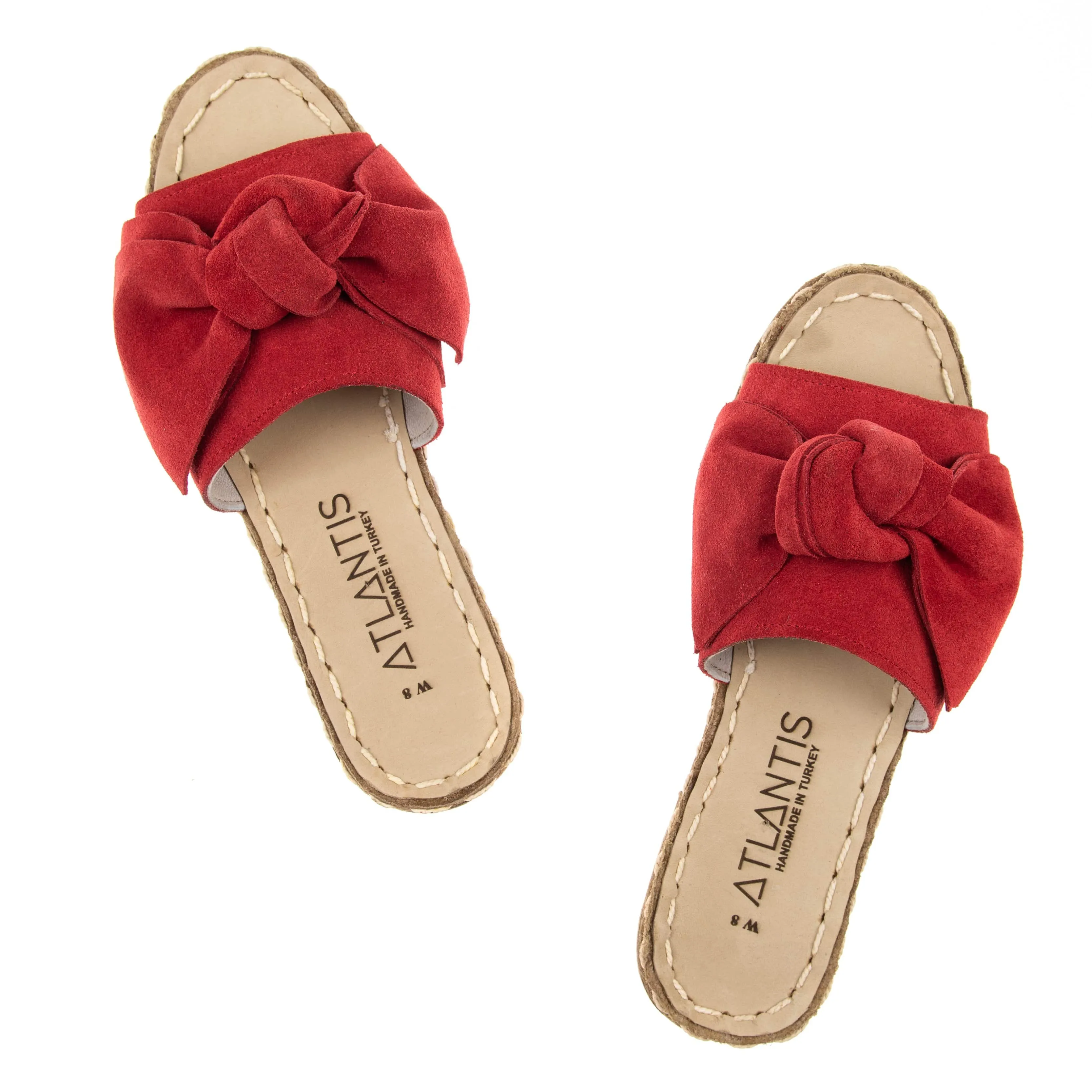 Red Bows Leather Sandals