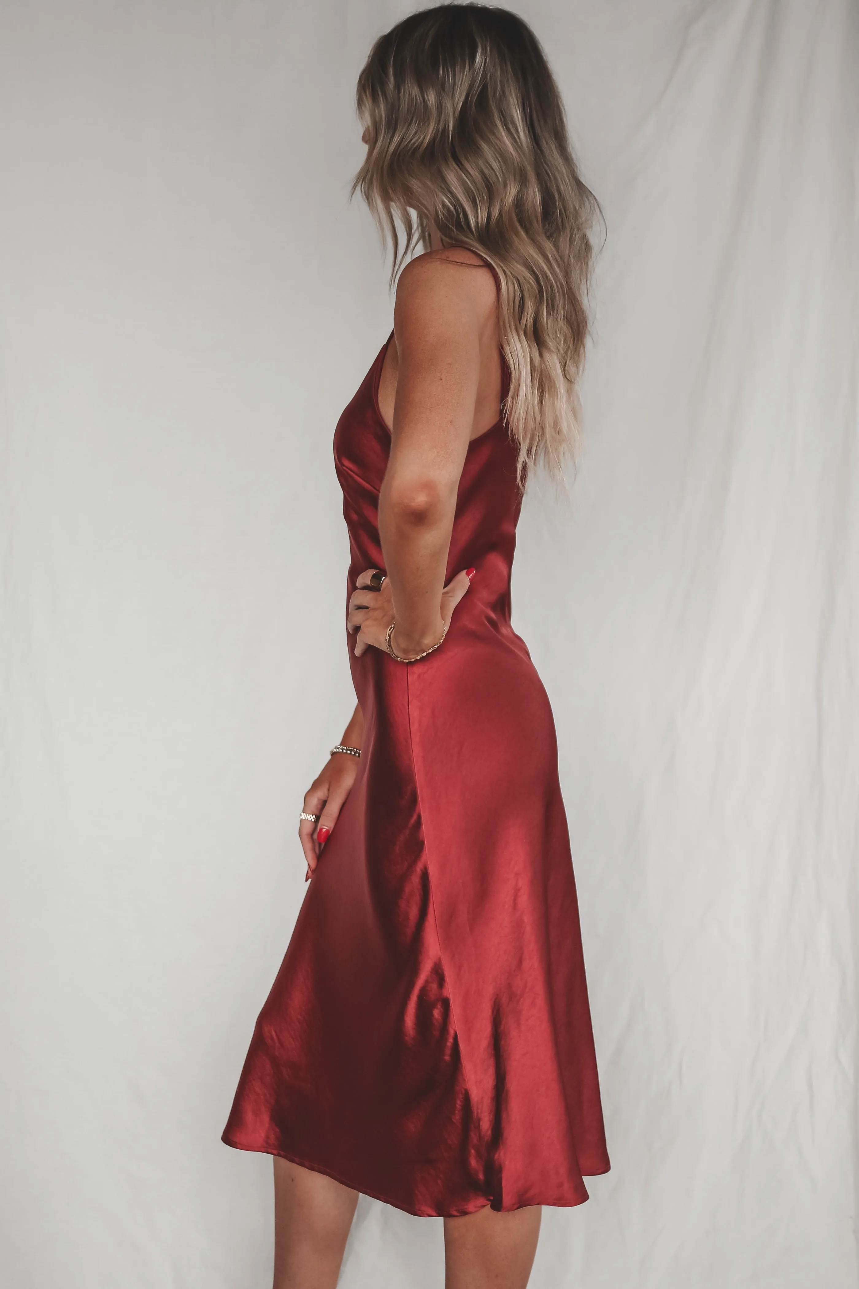 Said Yes To The Satin Midi Slip Dress