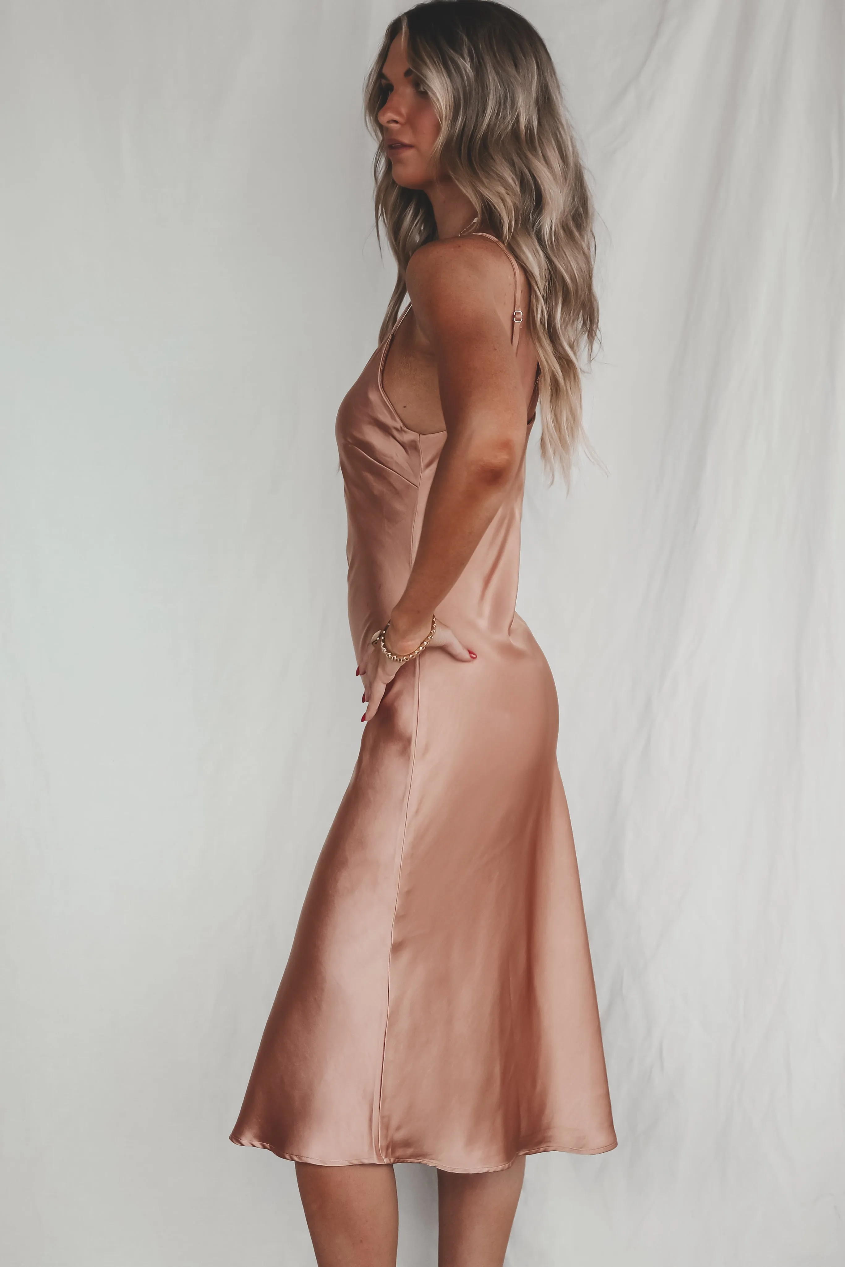 Said Yes To The Satin Midi Slip Dress