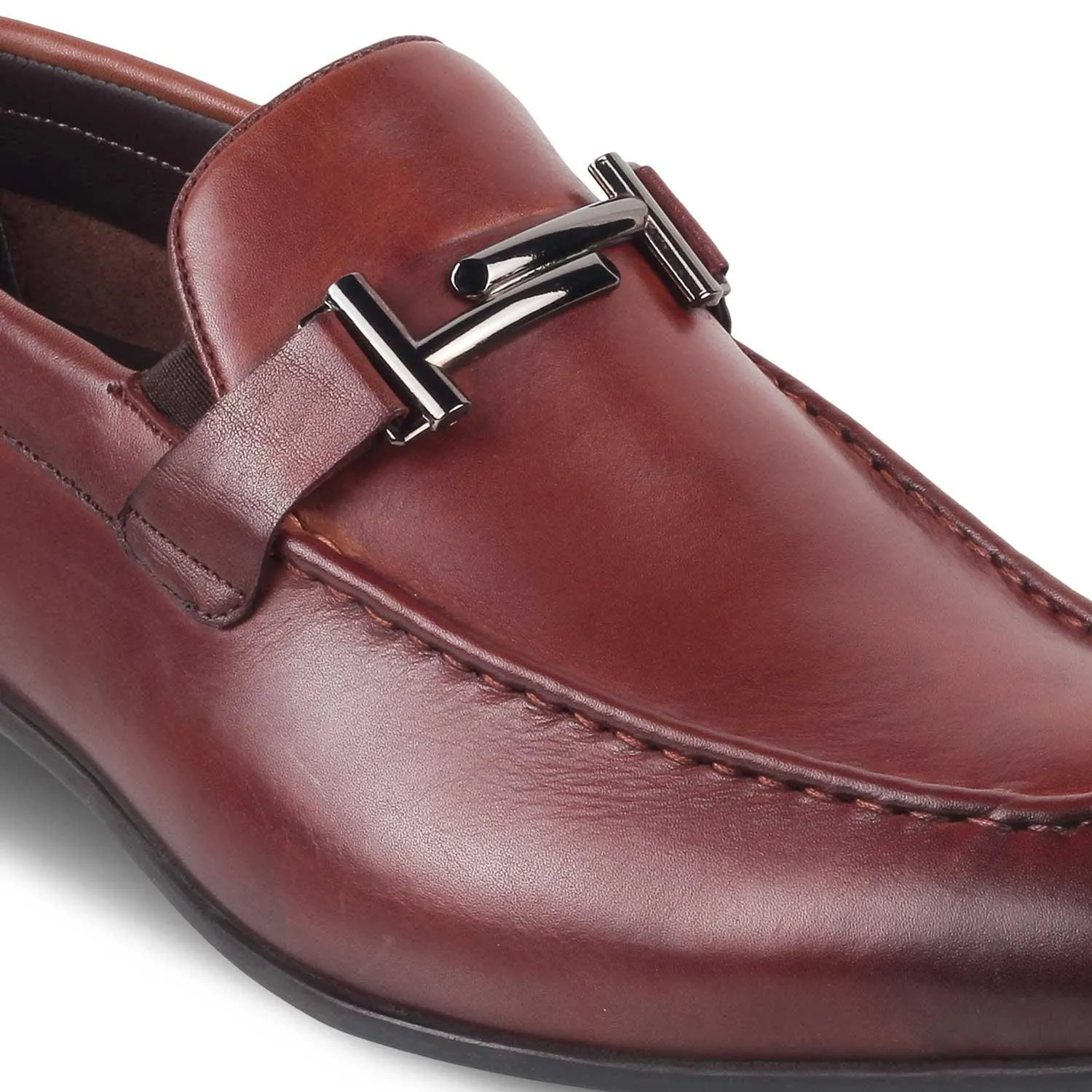 The Salperton Brown Men's Leather Loafers Tresmode