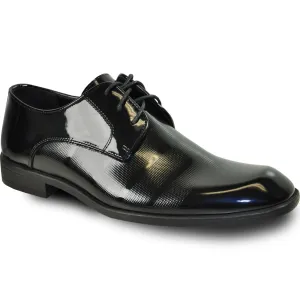 VANGELO Men Dress Shoe ROCKEFELLER Oxford Formal Tuxedo for Prom & Wedding Black Patent - Wide Width Available